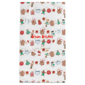 クリスマスホリデーかわいいクッキー |抱き枕 スモールペーパーバッグ (正面)