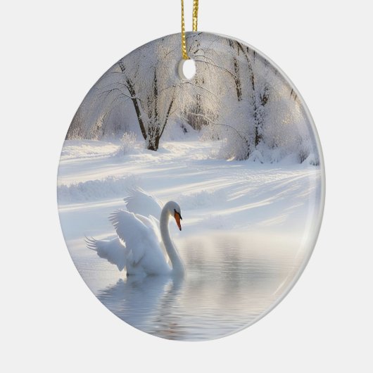 クリスマスホリデーかわいらしスススススススススノー セラミックオーナメント (左)