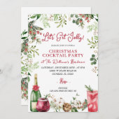 クリスマスホリデーすてきカクテルパーティーをゲット 招待状 (正面/裏面)