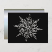 クリスマスホリデーに最適なスノーフレーク シーズンポストカード (正面/裏面)