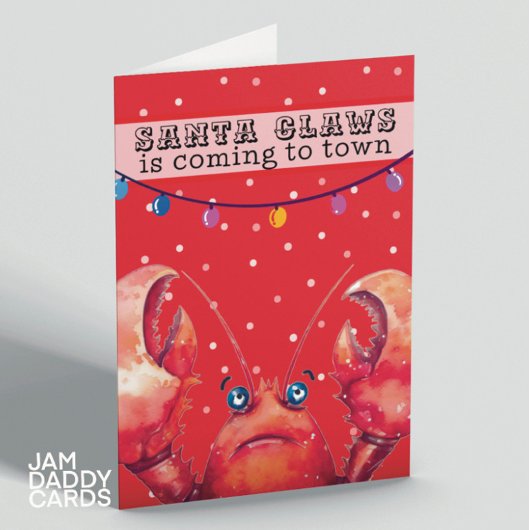 クリスマスホリデーのカニ シーズンカード