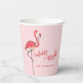 クリスマスホリデーのストリングラメリーイトと明るい 紙コップ (正面)