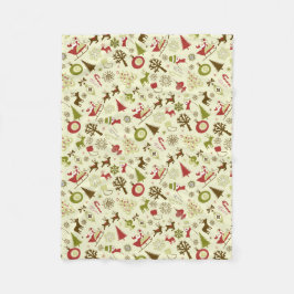 クリスマスホリデーの伝統 フリースブランケット