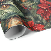 クリスマスホリデーの恐竜のパターン ラッピングペーパー (ロールコーナー)