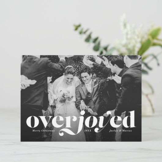 クリスマスホリデーの新婚の写真カード シーズンカード (スタンド正面)