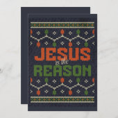 クリスマスホリデーの理由はイエス シーズンカード (正面/裏面)