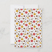 クリスマスホリデーの赤いスパイスワイン ノートカード (裏面)