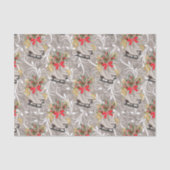 クリスマスホリデーアイススケート水彩組織 薄葉紙 (正面)