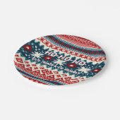 クリスマスホリデーアグイデスセーターパーティー ペーパープレート (アングル)