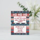 クリスマスホリデーアグイデスセーターパーティー ポストカード (スタンド正面)