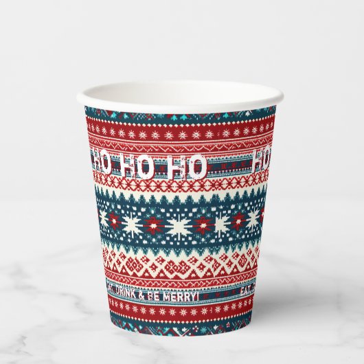 クリスマスホリデーアグイデスセーターパーティー 紙コップ (正面)