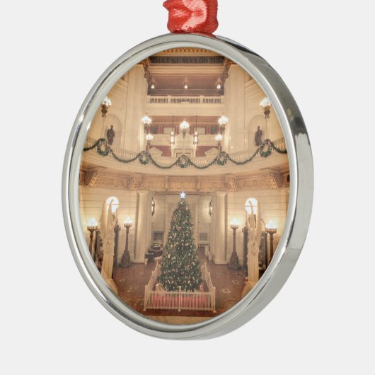 クリスマスホリデーアットペンシルバニア州キャピトル メタルオーナメント (左)