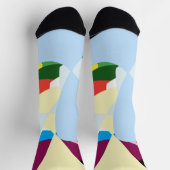 クリスマスホリデーアートパターン ソックス (上部)