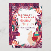 クリスマスホリデーウィズトロピカルウォーターカラーカード シーズンカード (正面/裏面)
