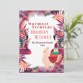 クリスマスホリデーウィズトロピカルウォーターカラーカード シーズンカード