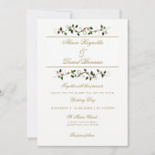 クリスマスホリデーウィンターウェディング招待状 招待状 (正面)