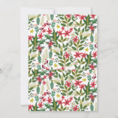 クリスマスホリデーウィンターウェディング素朴フローラ 招待状 (裏面)