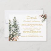 クリスマスホリデーウィンターウェディング詳細情報カード 出欠カード (正面)