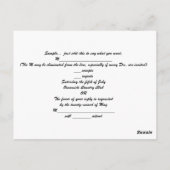 クリスマスホリデーウィンターウェディングRSVPポストカード ポストカード (裏面)