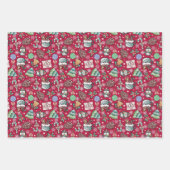 クリスマスホリデーウィンターテーマ ラッピングペーパーシート (正面3)