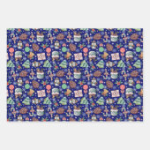 クリスマスホリデーウィンターテーマ ラッピングペーパーシート (正面)