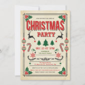 クリスマスホリデーウィンターパーティの招待状 招待状 (正面)