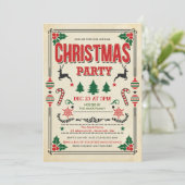 クリスマスホリデーウィンターパーティの招待状 招待状 (スタンド正面)