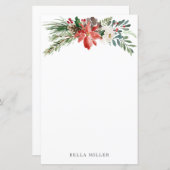 クリスマスホリデーウィンターフローラ紙シート (正面/裏面)