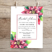 クリスマスホリデーウィンターブライダルシャワー招待状