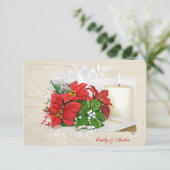 クリスマスホリデーウェディングの出欠確認 招待状 (スタンド正面)