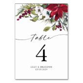 クリスマスホリデーウェディングテーブルナンバーカード テーブルナンバー (裏面)