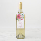 クリスマスホリデーウォーターカラーの花 ボトルネックタグ (ボトル)