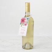 クリスマスホリデーウォーターカラーの花 ボトルネックタグ (アングル)