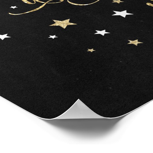 クリスマスホリデーウォールアートフェイク金ゴールド書道 ポスター (角)