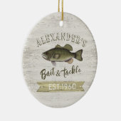 クリスマスホリデーウッドワイルフお洒落ィルギー魚釣り セラミックオーナメント (右)