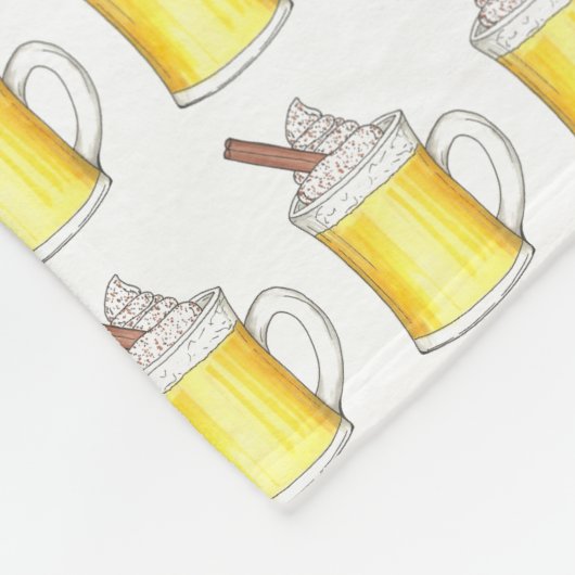 クリスマスホリデーエッグノグエッグノグウィンタードリンク フリースブランケット (角)