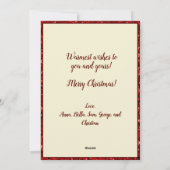 クリスマスホリデーエレガントクリスマスリースカード シーズンカード (裏面)