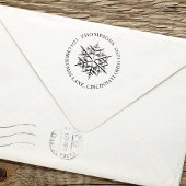 クリスマスホリデーエレガントシンプル冬スノーフレーク セルフインキングスタンプ