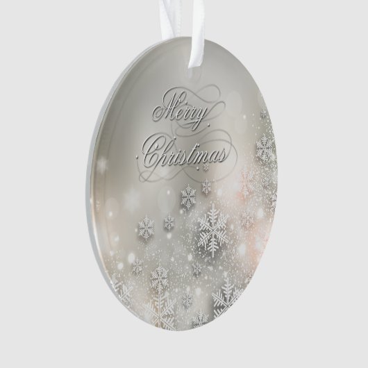 クリスマスホリデーエレガントスノーフレークオーナメント オーナメント (正面)