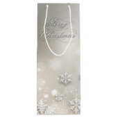 クリスマスホリデーエレガントスノーフレーク ワインギフトバッグ (裏面)