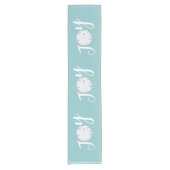 クリスマスホリデーエレガントビーチターコイズコースト ショートテーブルランナー (正面)