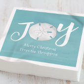 クリスマスホリデーエレガントビーチターコイズコースト スタンダードカクテルナプキン