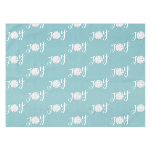 クリスマスホリデーエレガントビーチターコイズコースト テーブルクロス (正面(横))