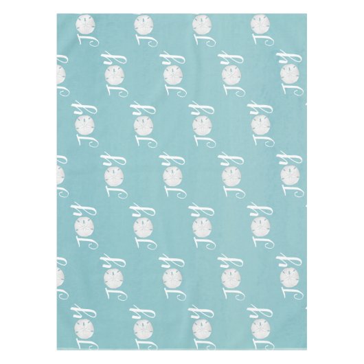 クリスマスホリデーエレガントビーチターコイズコースト テーブルクロス (正面)