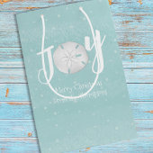 クリスマスホリデーエレガントビーチターコイズコースト ミディアムペーパーバッグ