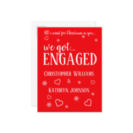 クリスマスホリデーエンゲージメント発表 案内ポストカード