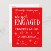 クリスマスホリデーエンゲージメント発表 案内ポストカード (正面/裏面)