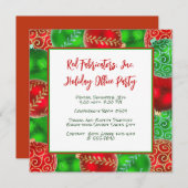 クリスマスホリデーオフィスパーティの招待状 招待状 (正面/裏面)