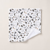 クリスマスホリデーオーディアトナディアシームレスパターン バスタオルセット (ウォッシュタオル)