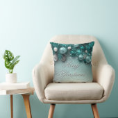 クリスマスホリデーオーナメントティール（緑がかった色） クッション (椅子)